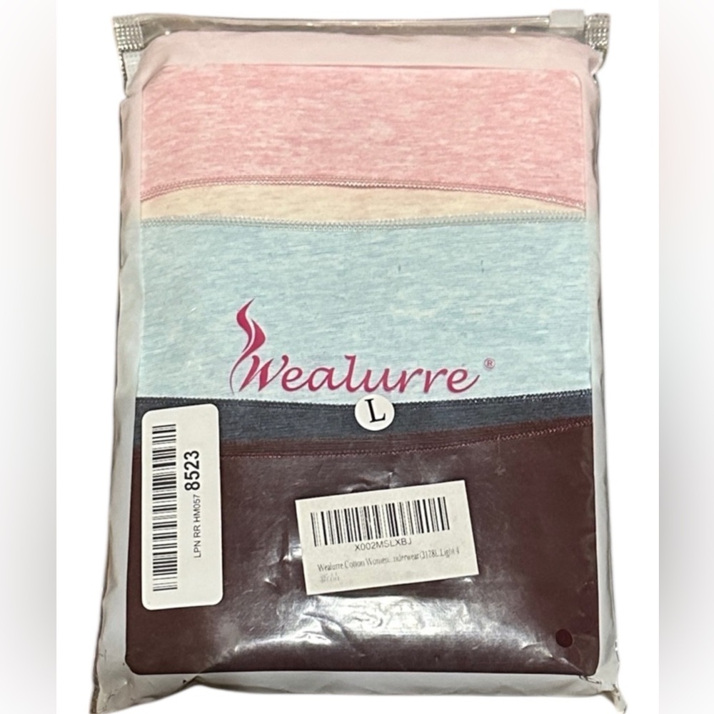 Wealurre Women's Cotton High Cut Panties Pack of 5 Assorted Colors